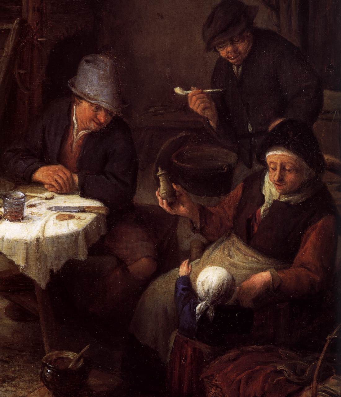 Peasant Family in a Cottage Interior (detail)