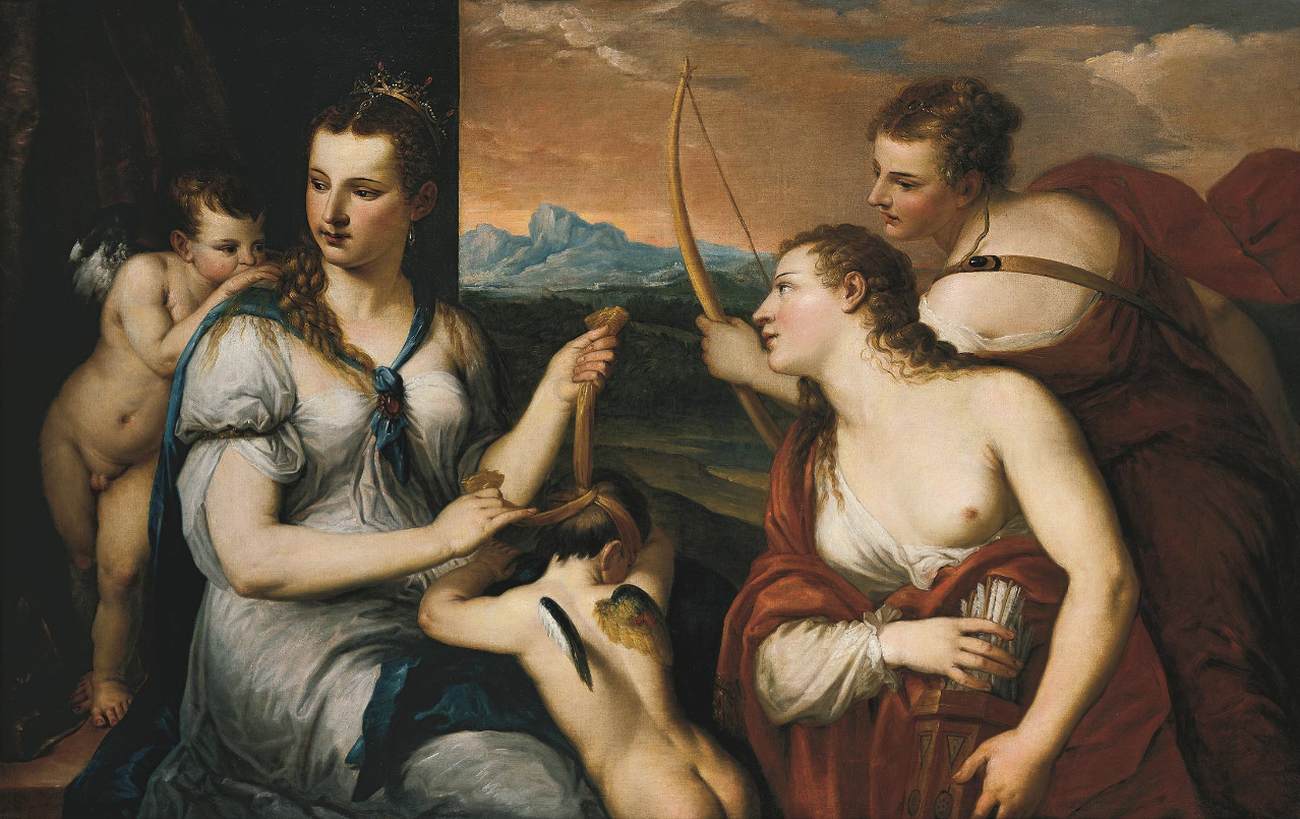 Venus Blindfolding Cupid