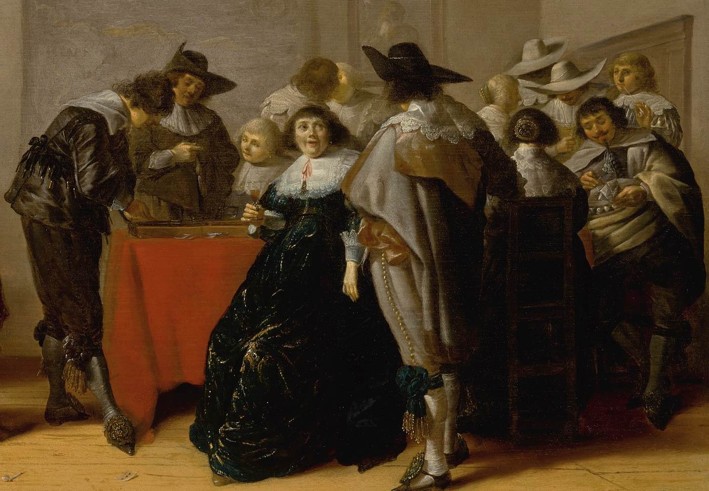 An Elegant Company in an Interior (detail)