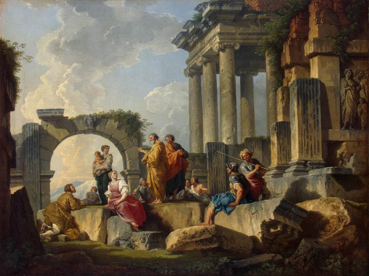 Apostle Paul Preaching on the Ruins