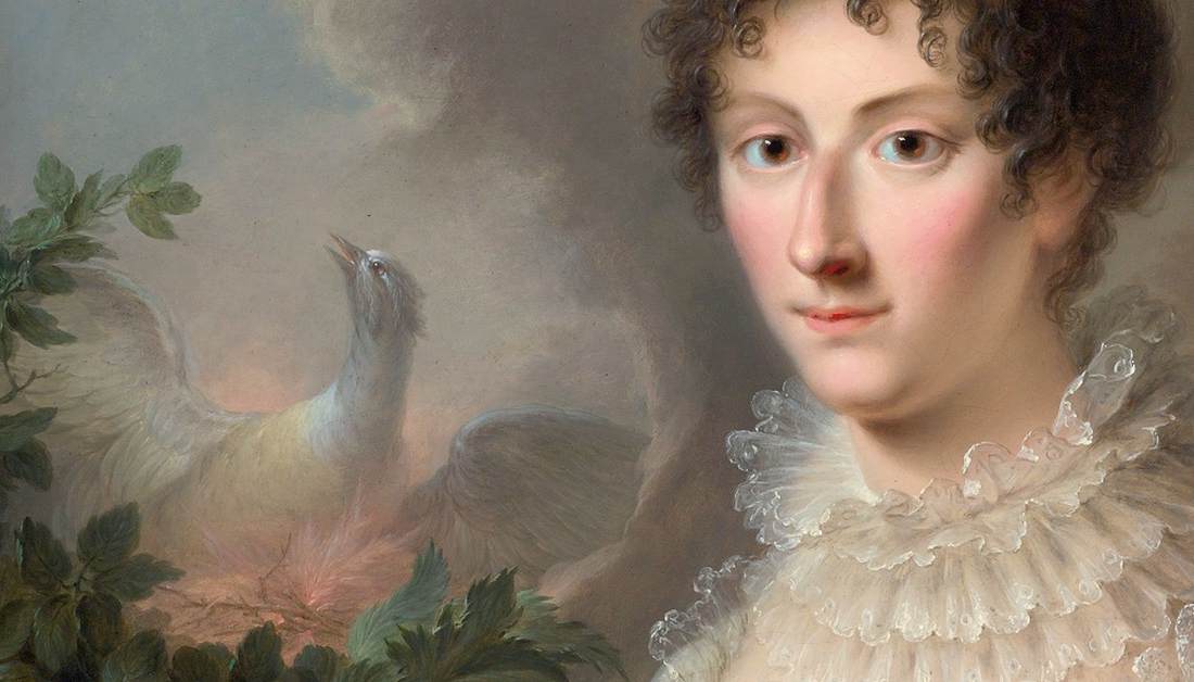 Portrait of a Lady with Her Infant Child (detail)