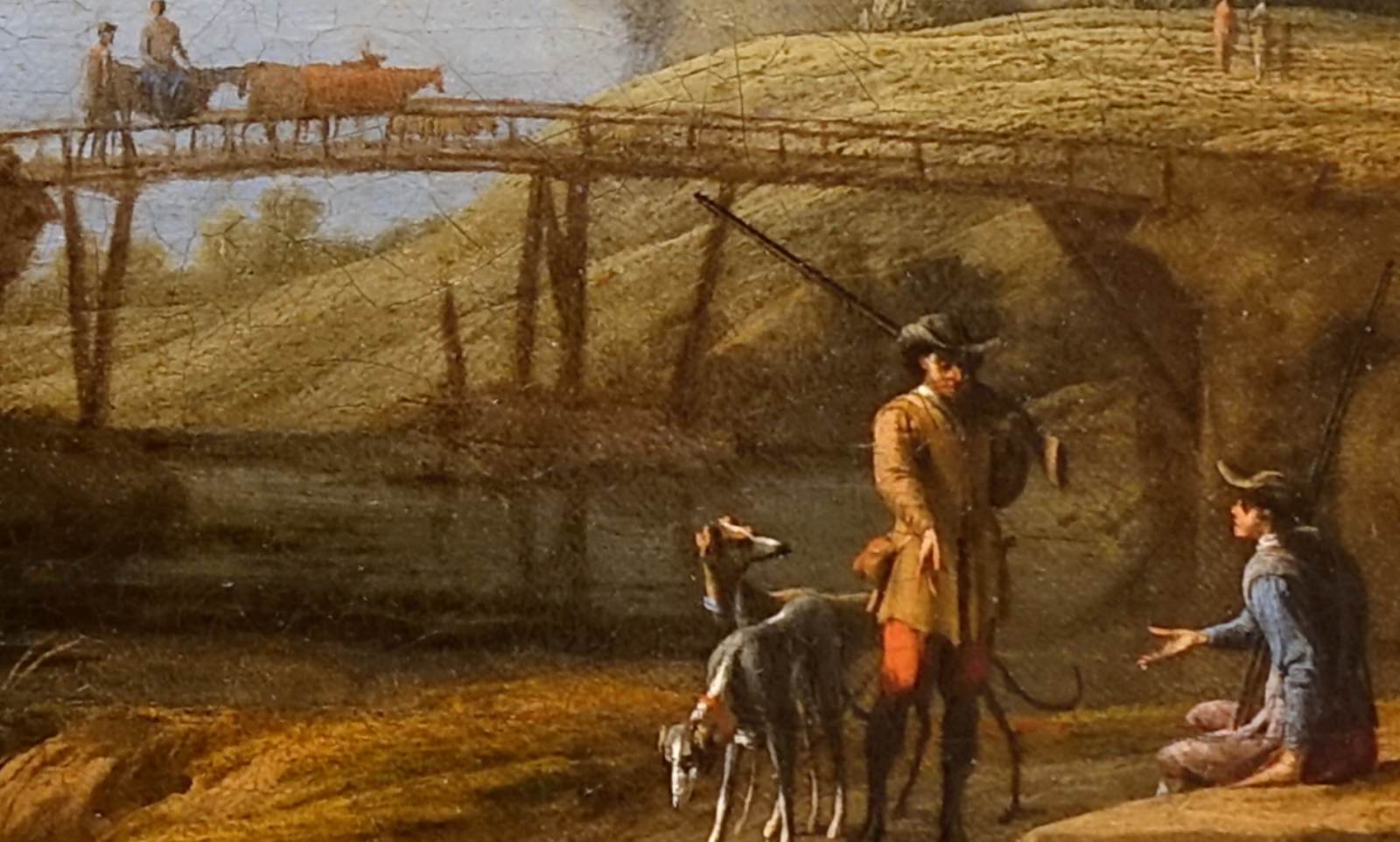 Landscape with a Bridge and Hunters (detail)