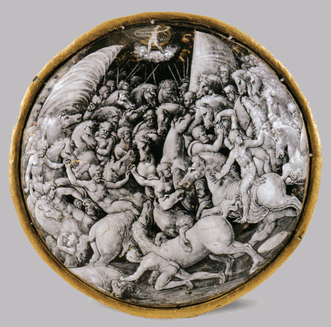 Round Medallion Featuring Combats