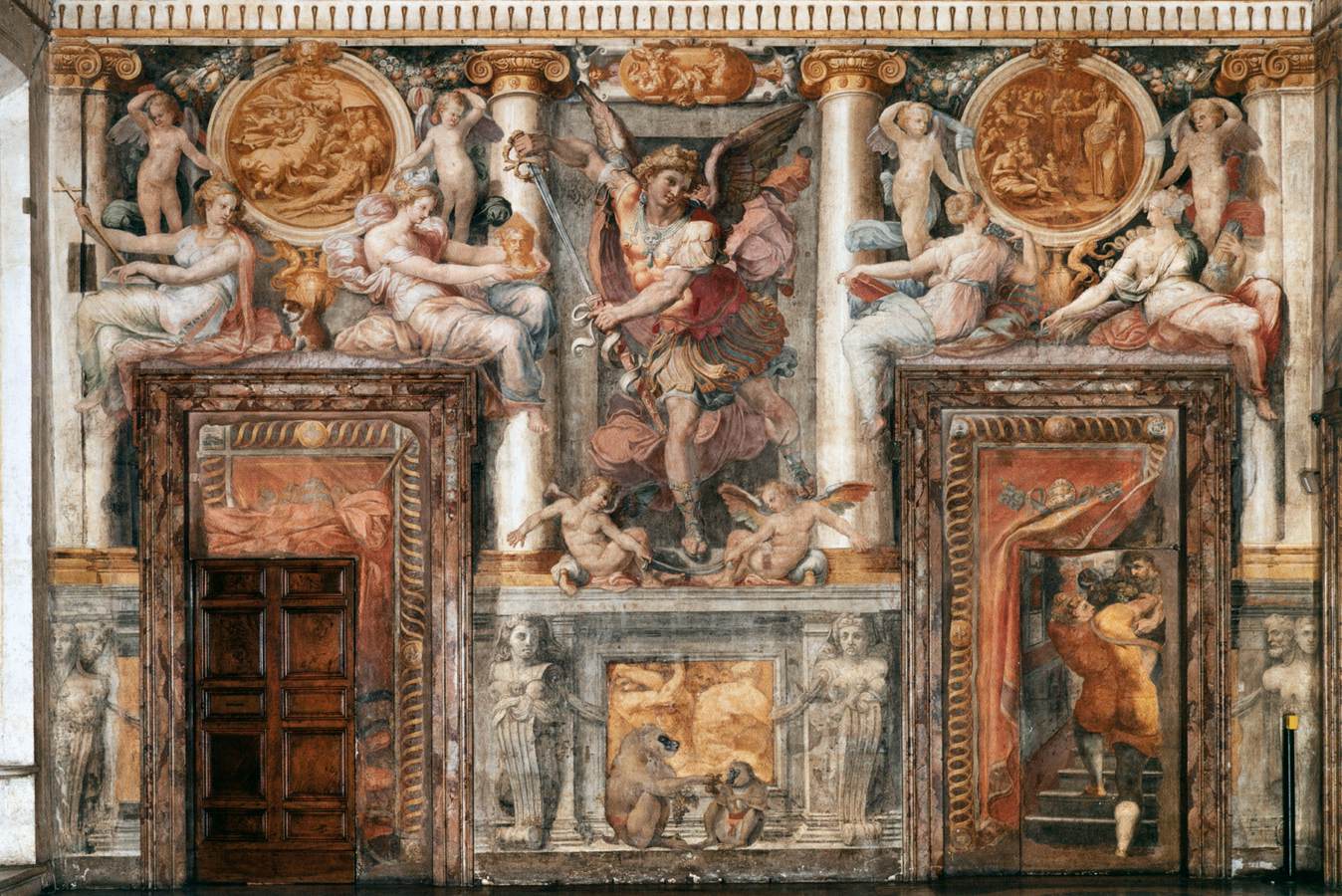 View of the end wall