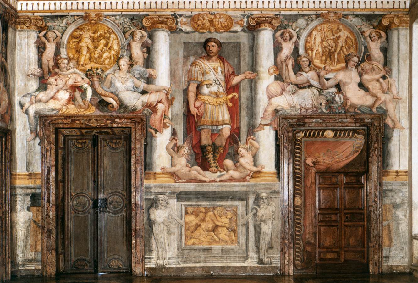 View of the entrance wall