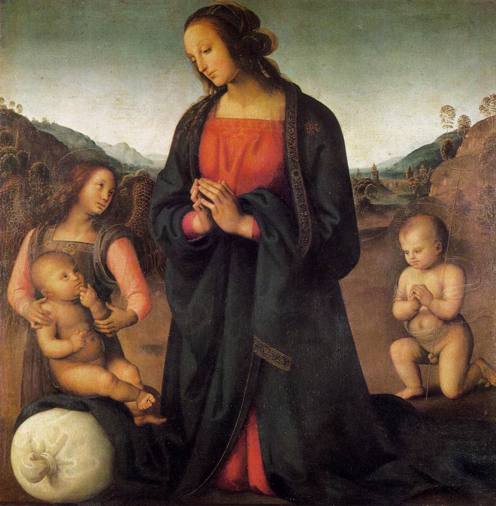 Madonna, an Angel and Little St John Adoring the Child (Madonna del sacco)