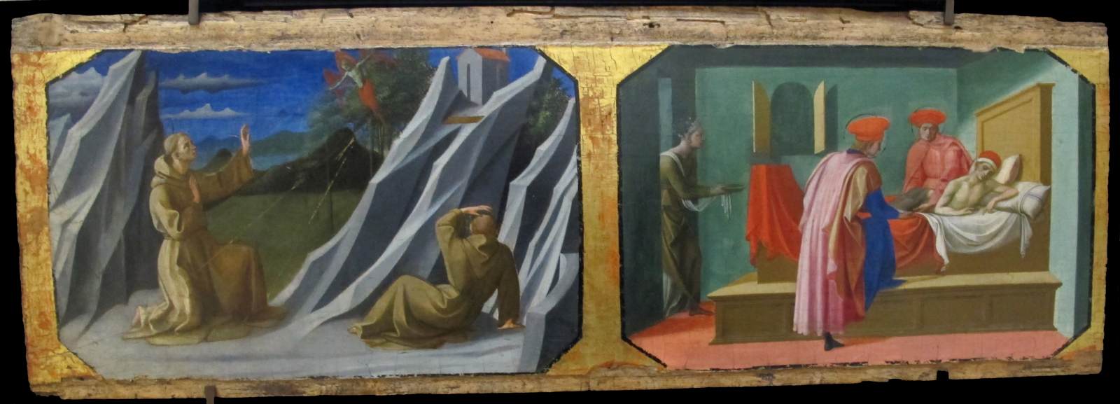 Two scenes from a predella