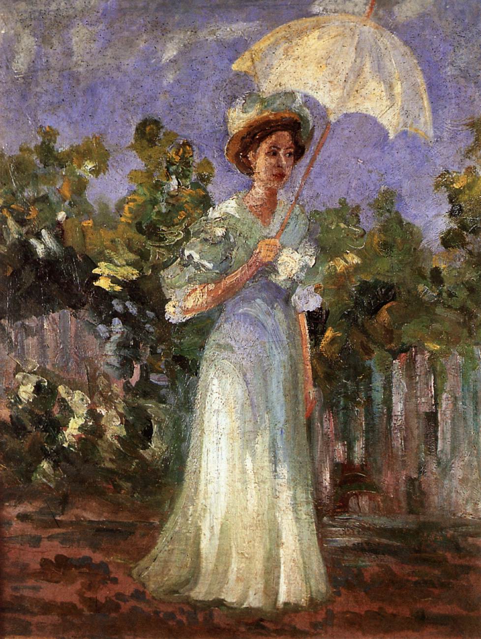Lady with a White Parasol