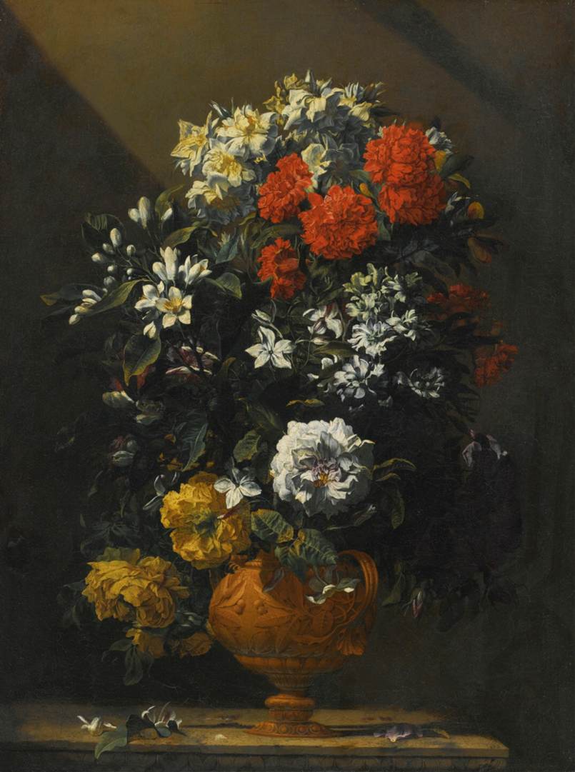 Still-Life of Flowers in a Bronze Vase