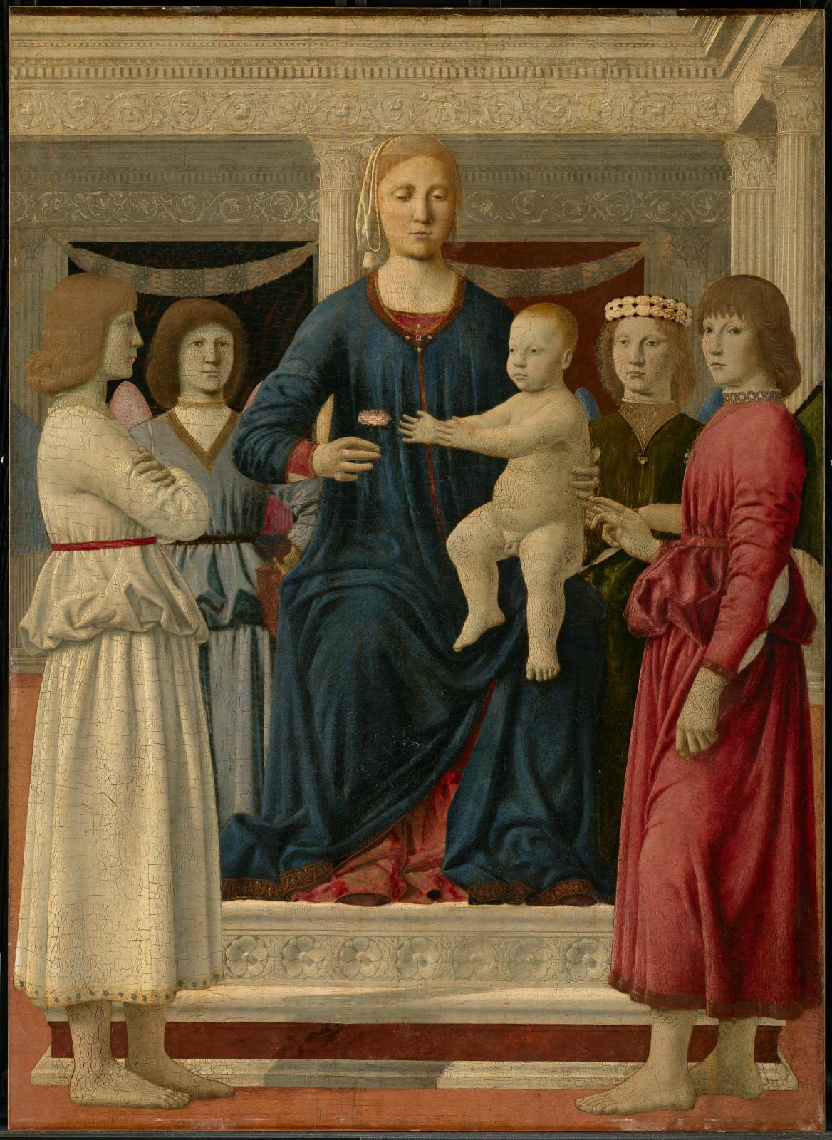 Madonna and Child Attended by Angels