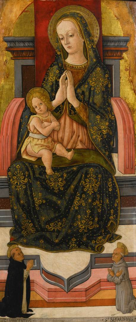 Madonna and Child Enthroned with Sts Vincent Ferrer and Bernardinus