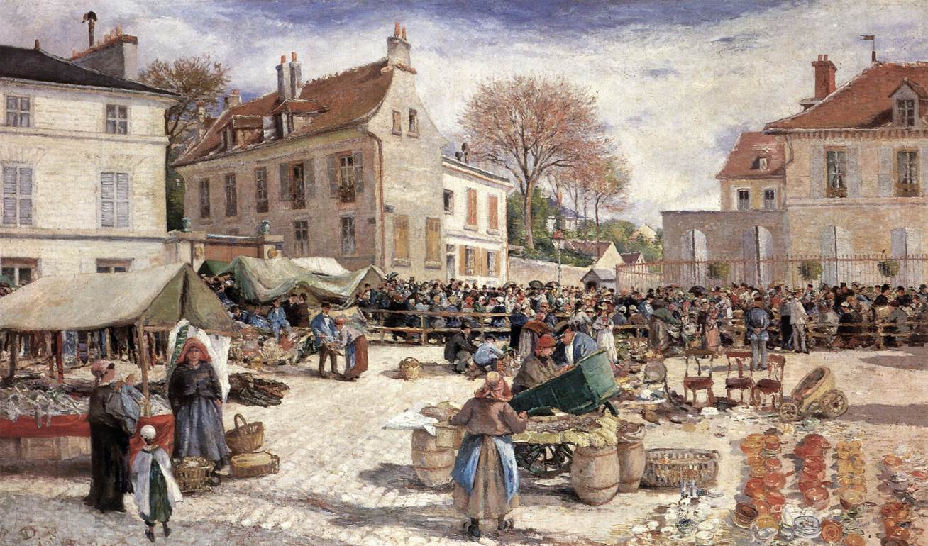 The Market outside Pontoise Town Hall