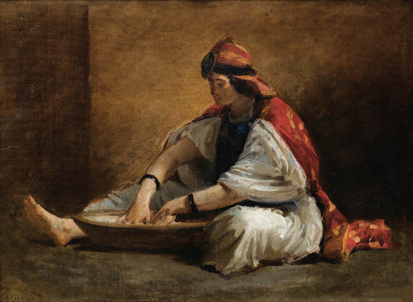 Young Kabylian Woman Preparing Couscous