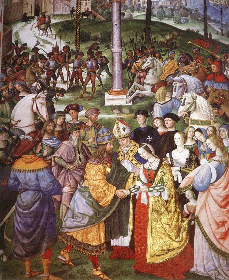 No. 5: Enea Silvio Piccolomini Presents Frederick III to Eleonora of Portugal (detail)
