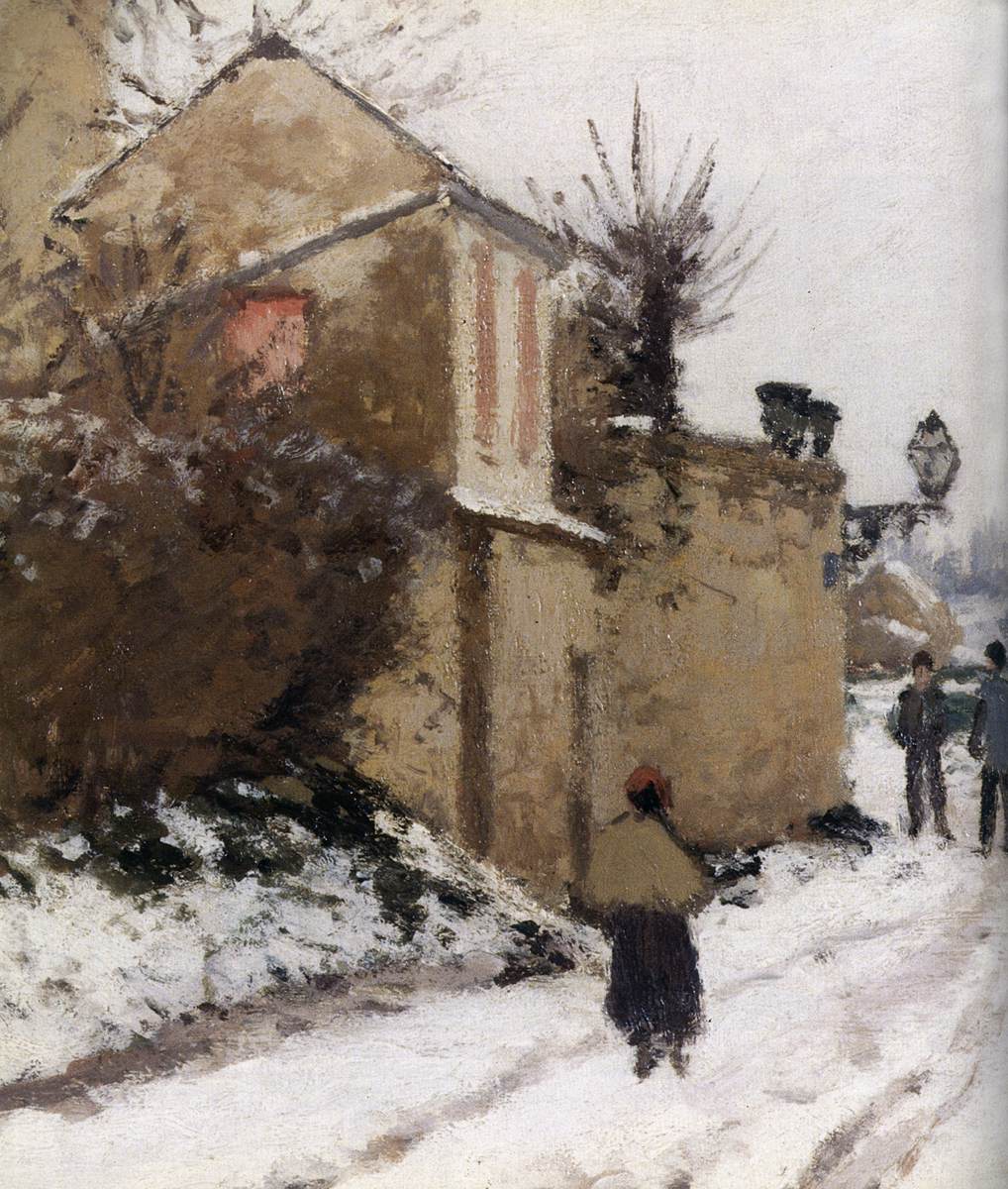 Street in Pontoise, Winter (detail)
