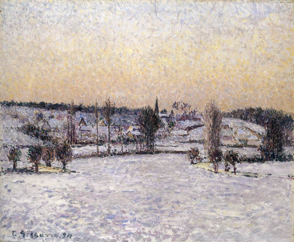 Snowy Landscape, Eragny, Evening