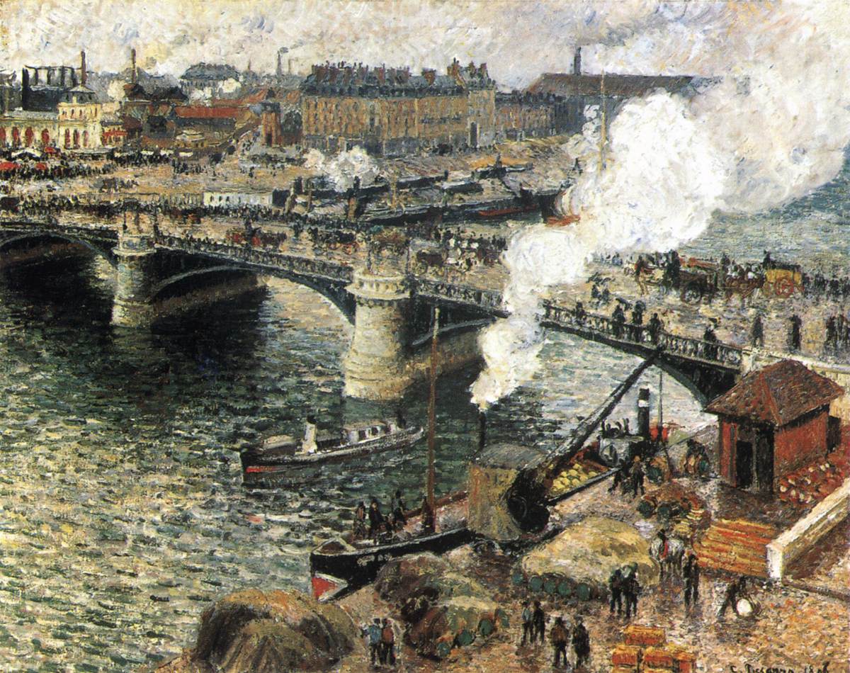 Pont Boildieu in Rouen in a Drizzle