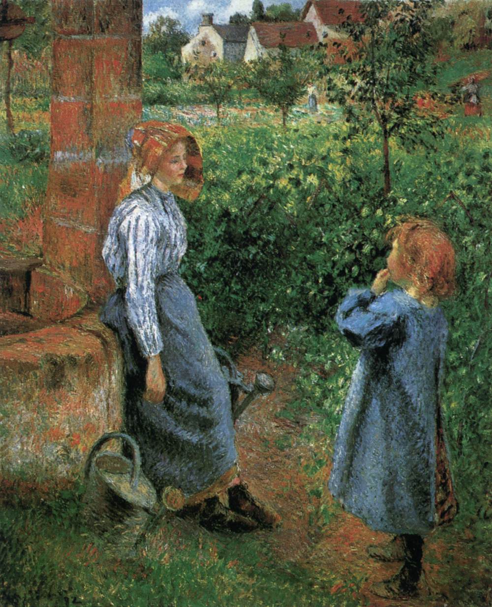Woman and Child at a Well
