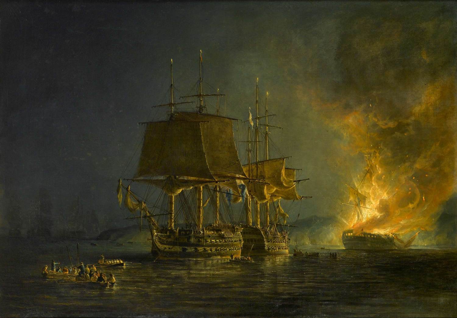 Burning of the Russian 74-gun Sewolod