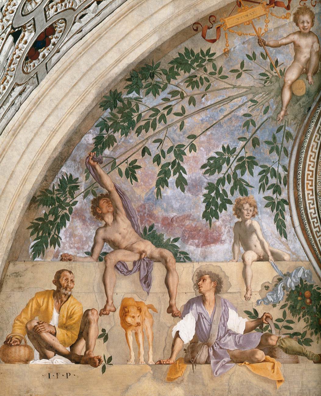 Lunette fresco (detail)