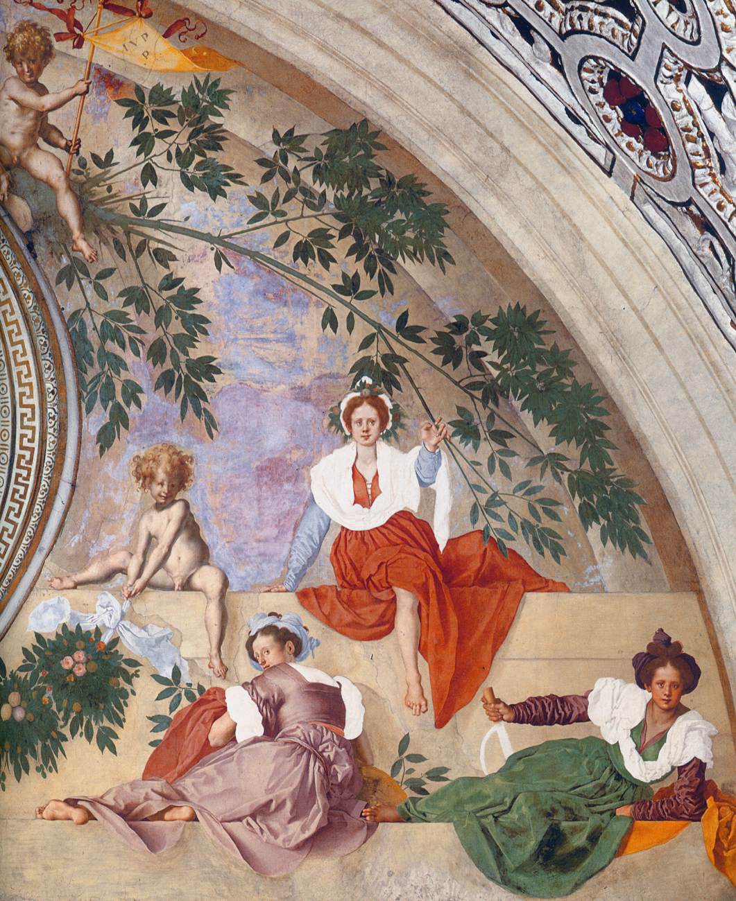 Lunette fresco (detail)