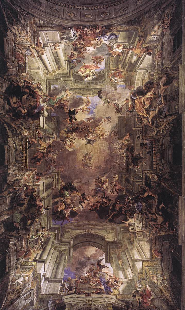Nave vault: Allegory of the Jesuits' Missionary Work