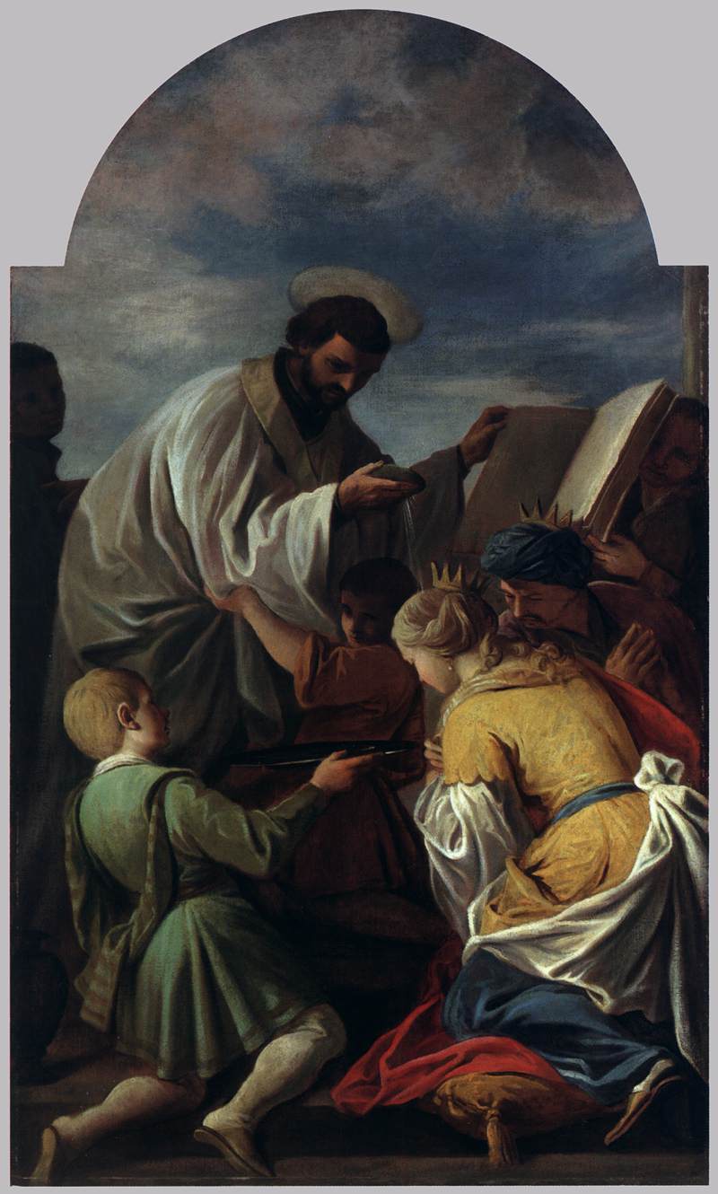 St Francis Xavier Baptizing Queen Neachile of India
