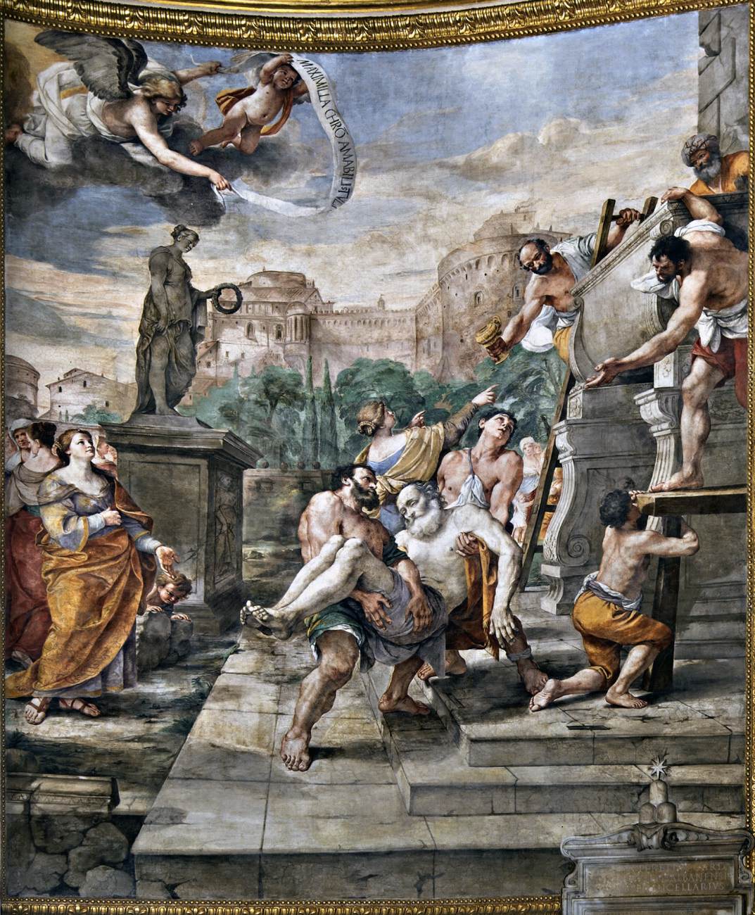 Painting in the choir: Entombment