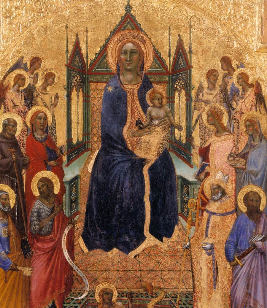 Virgin and Child with Angels and Saints (detail)