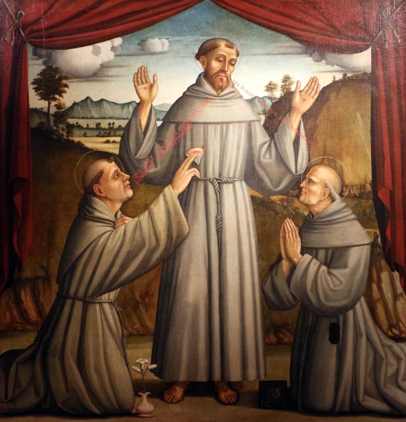 Sacred Representation with Sts Francis, Anthony of Padua and Bernardino