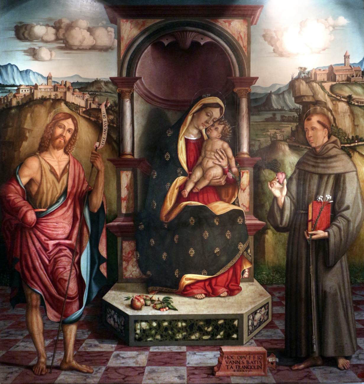 Virgin Enthroned between Sts John the Baptist and Anthony of Padua