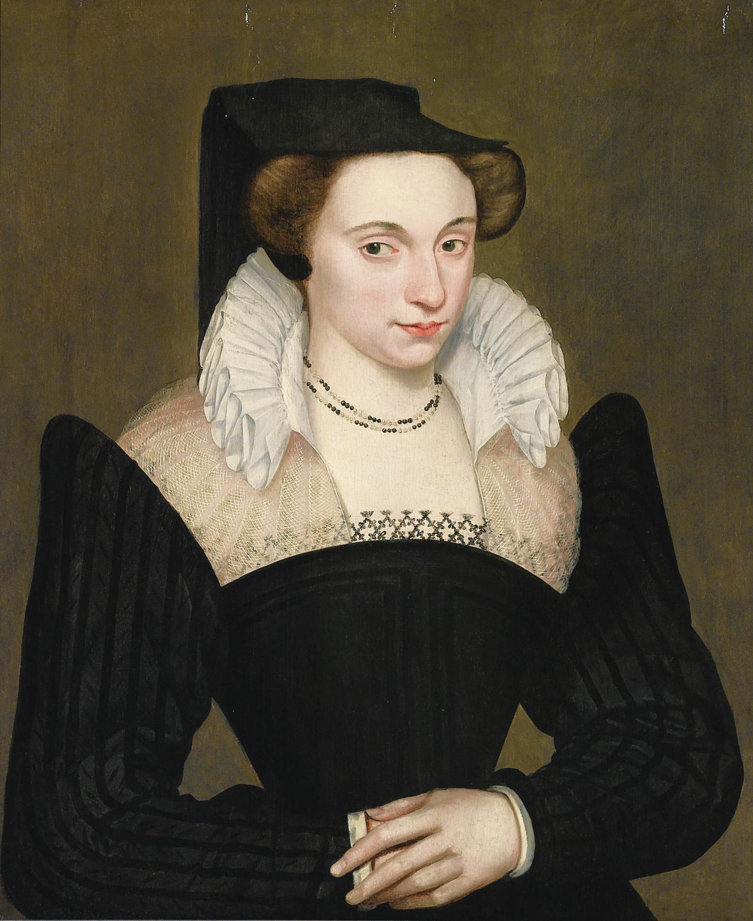 Portrait of a Lady in a Black Robe.
