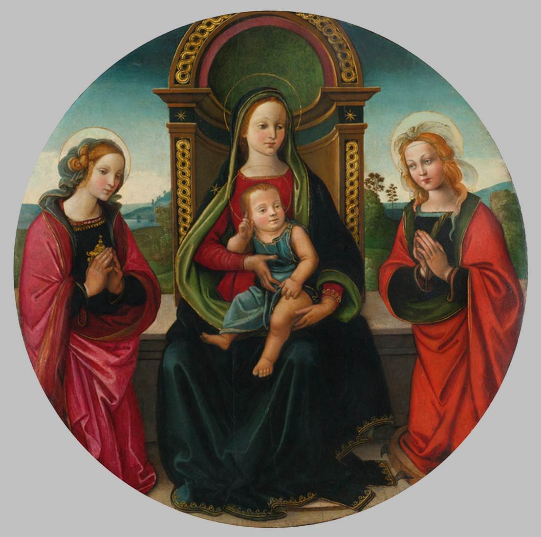 Virgin and Child Enthroned with Sts Mary Magdalene and Catherine