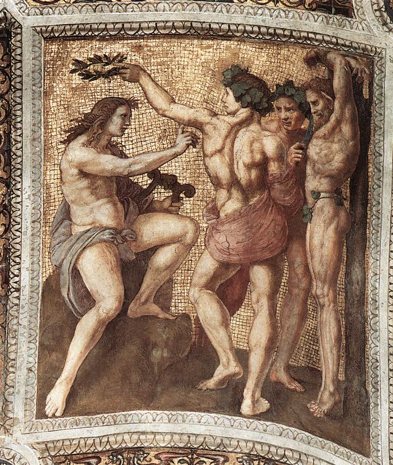 Apollo and Marsyas (ceiling panel)