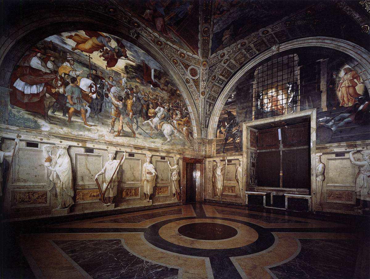 View of the Stanza di Eliodoro