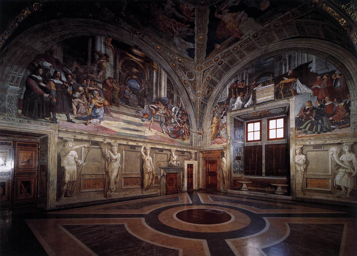 View of the Stanza di Eliodoro