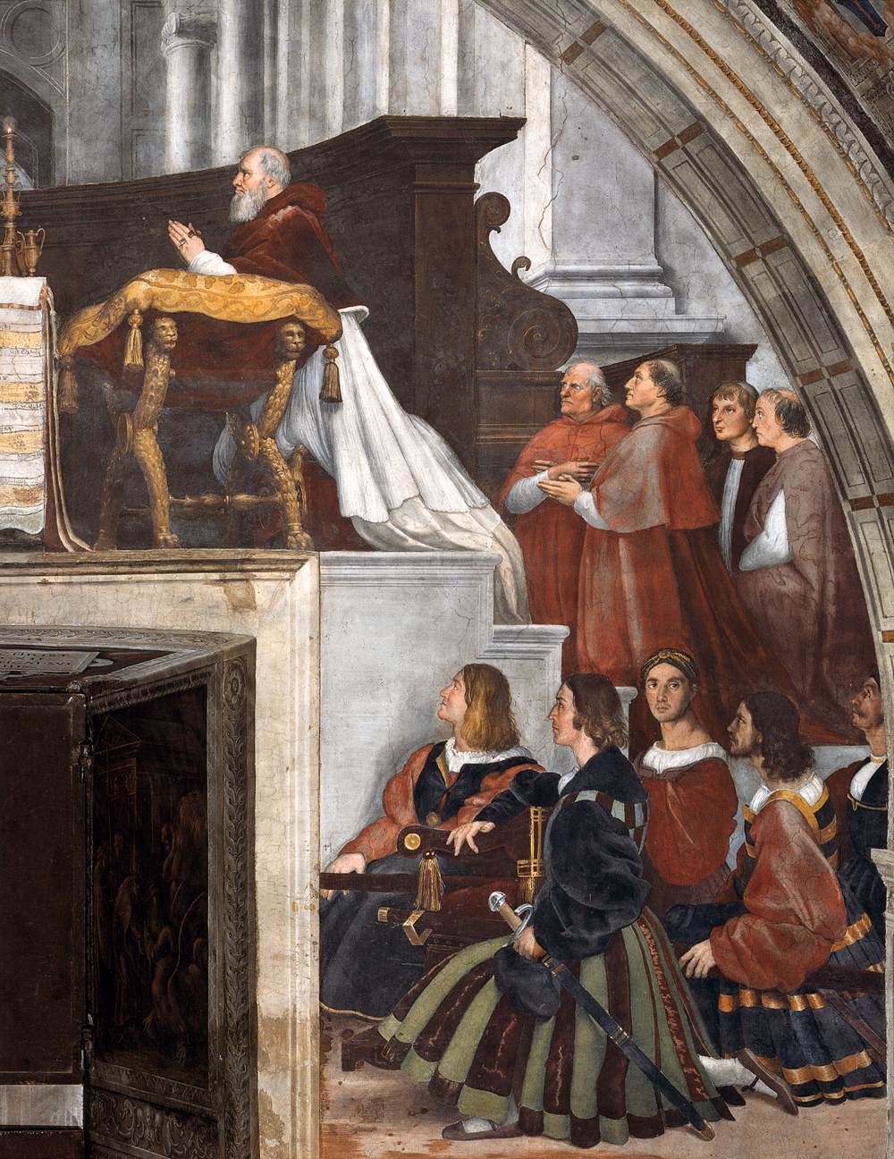 The Mass at Bolsena (detail)
