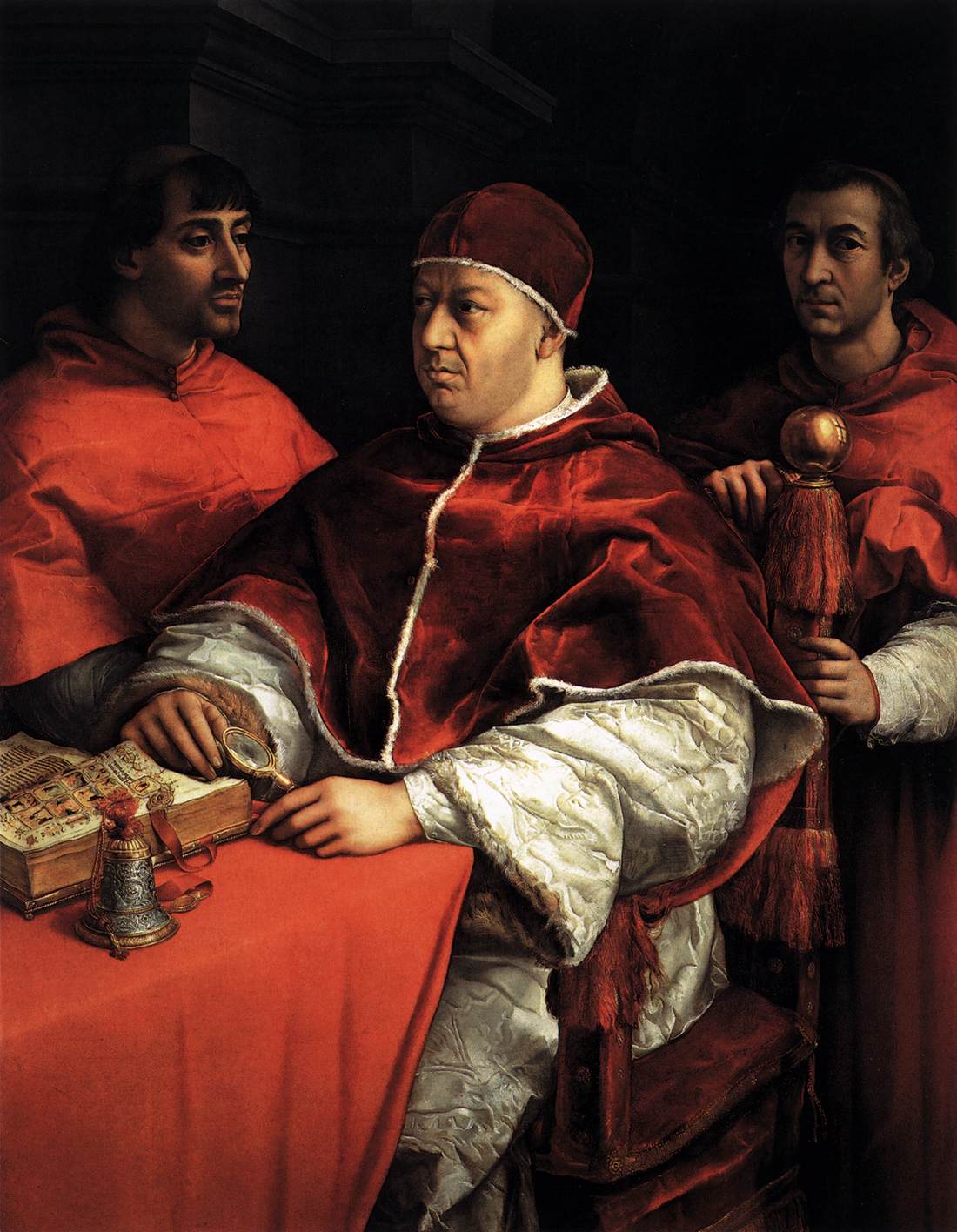 Pope Leo X with Cardinals Giulio de' Medici and Luigi de' Rossi