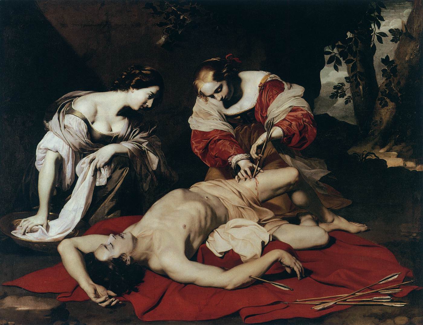 St Sebastian Tended by Irene and Her Servant