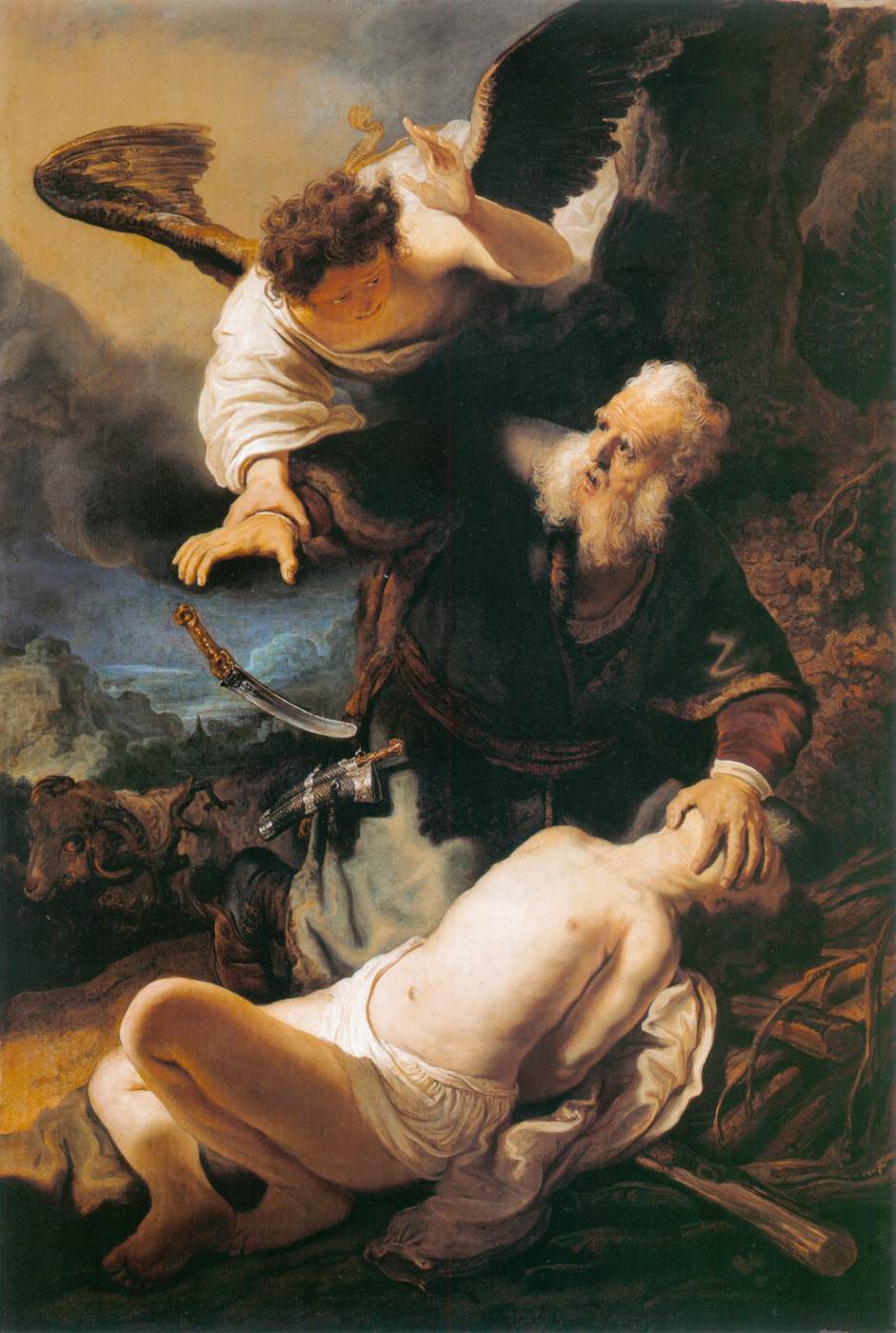 The Angel Stopping Abraham from Sacrificing Isaac