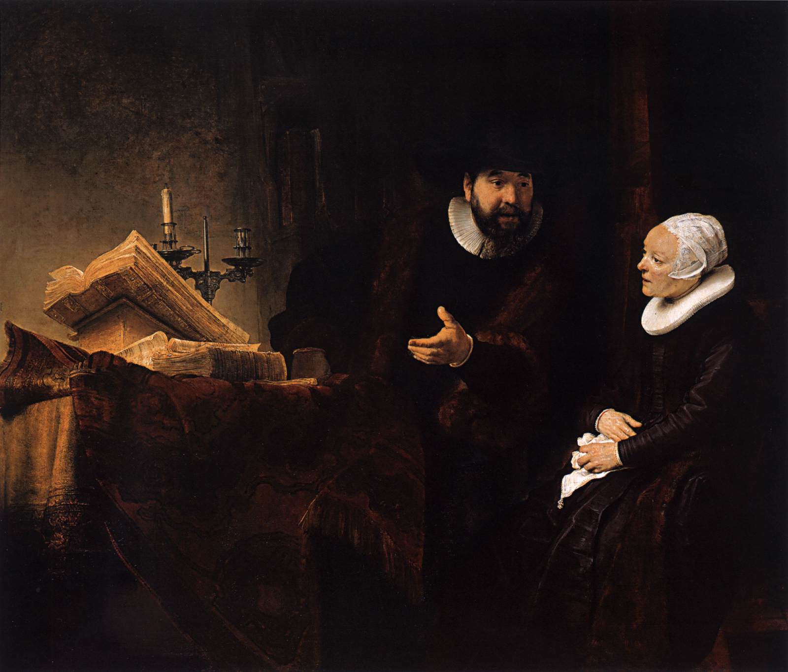 The Mennonite Minister Cornelis Claesz. Anslo in Conversation with his Wife, Aaltje