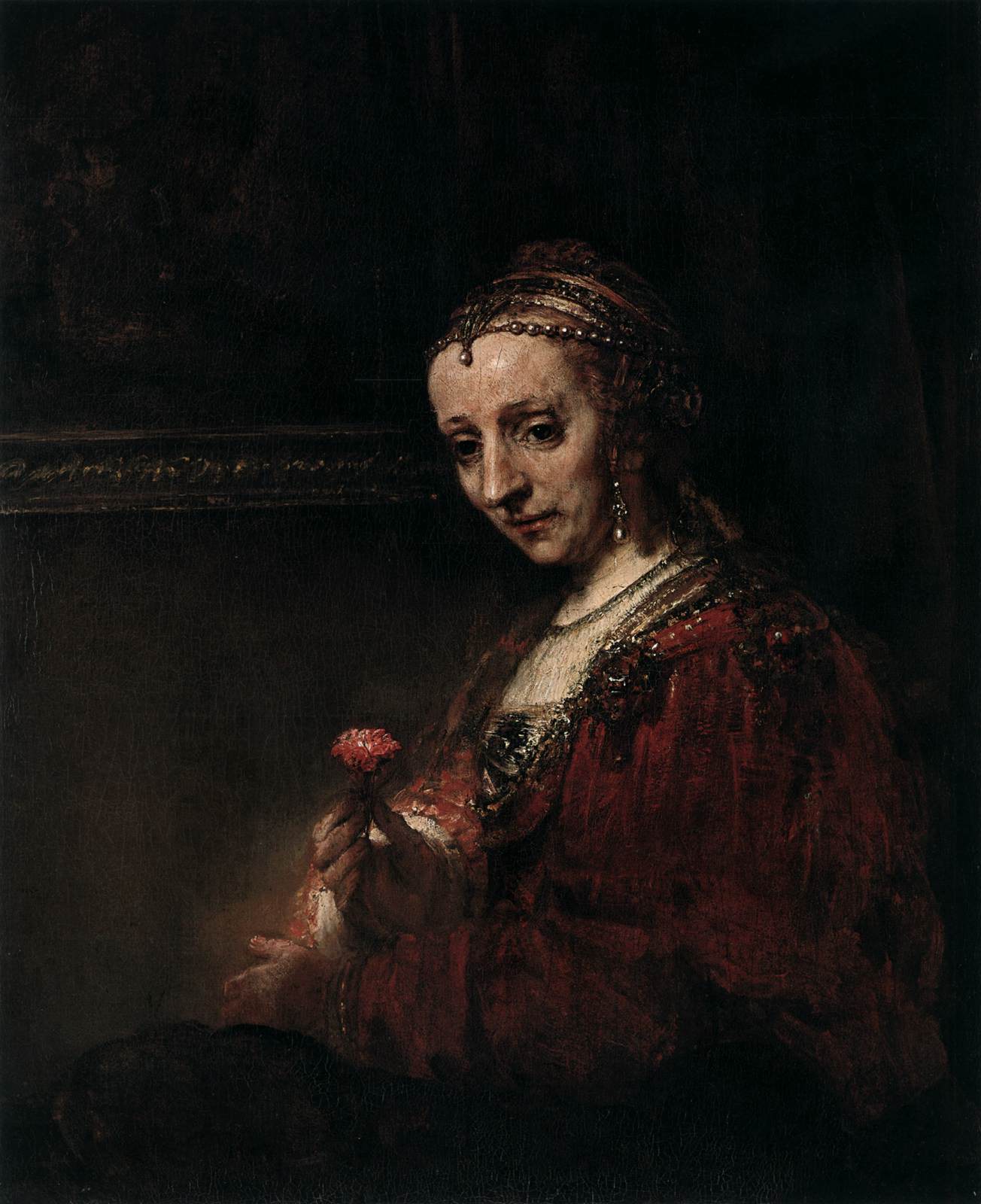 Woman with a Pink