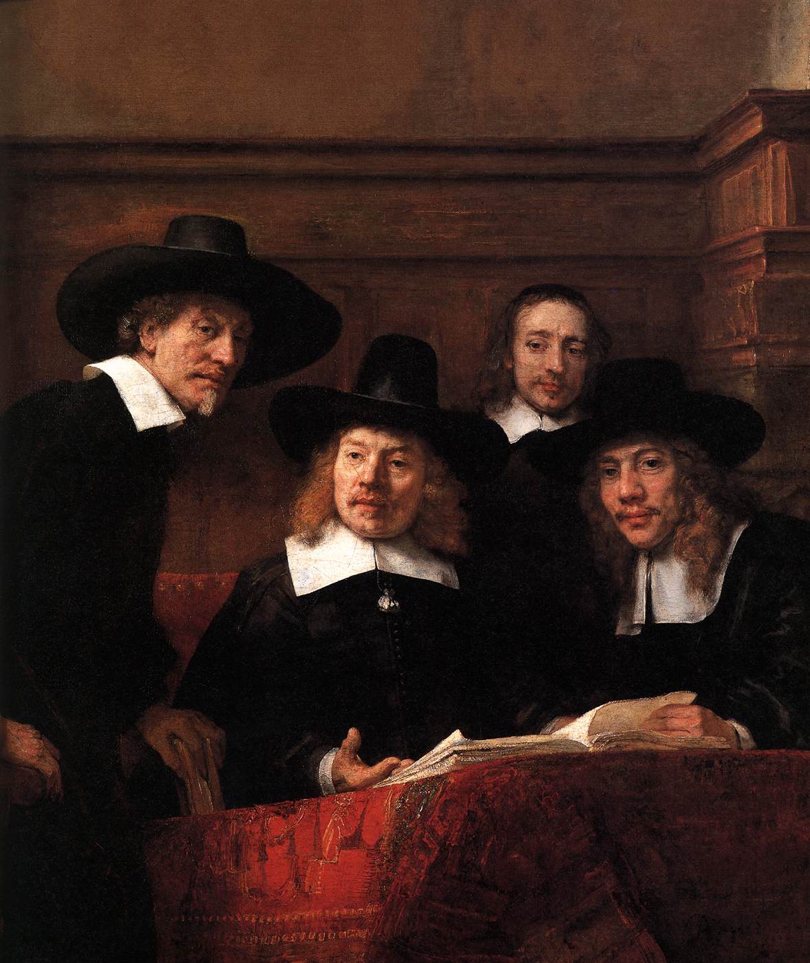 Sampling Officials of the Drapers' Guild (detail)