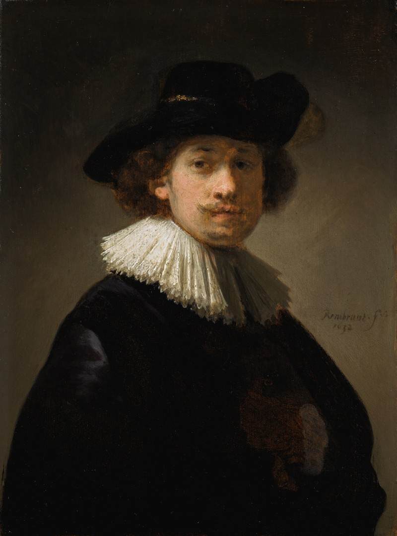 Self-Portrait Wearing a Ruff and a Black Hat