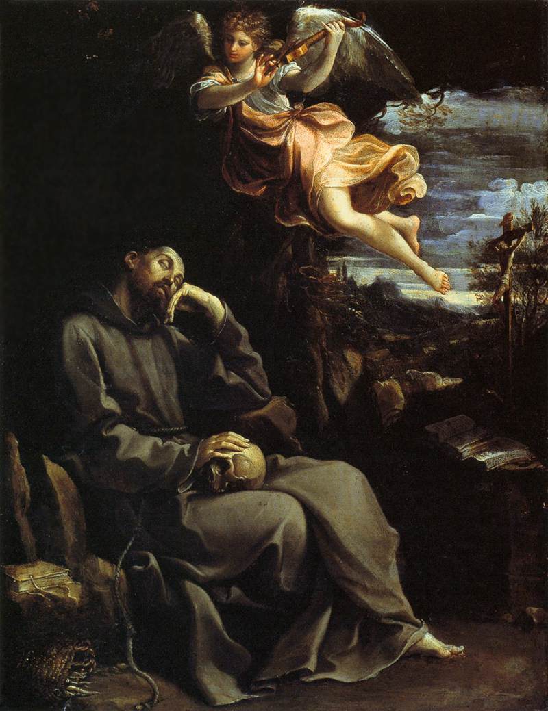 St Francis Consoled by Angelic Music
