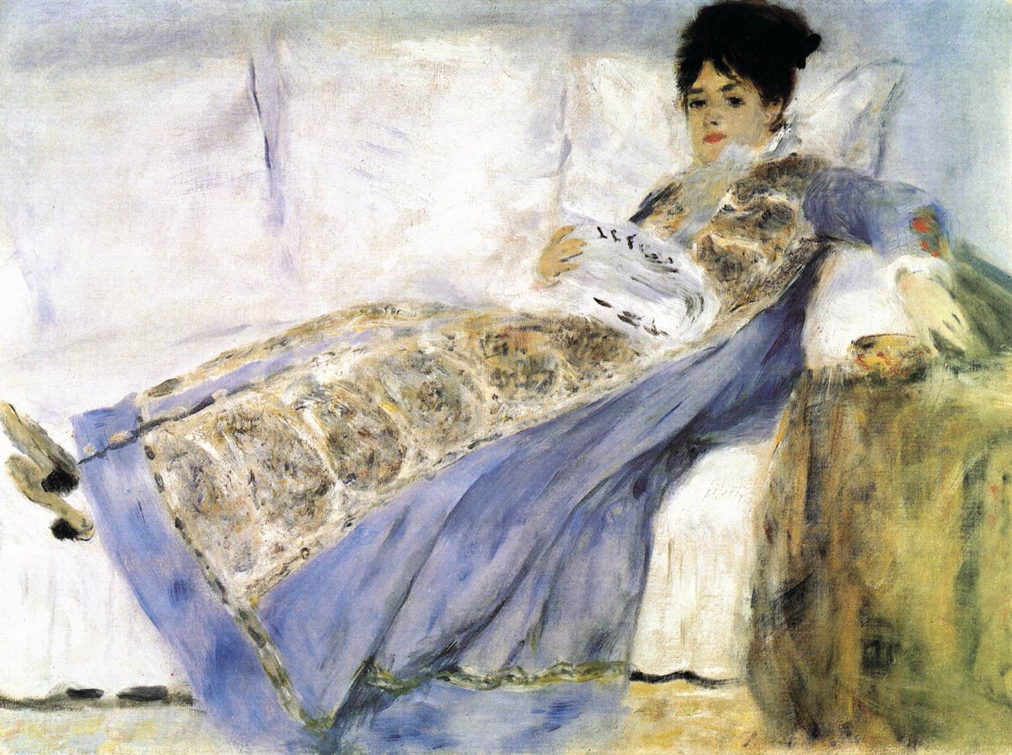 Madame Monet Reading "Le Figaro"