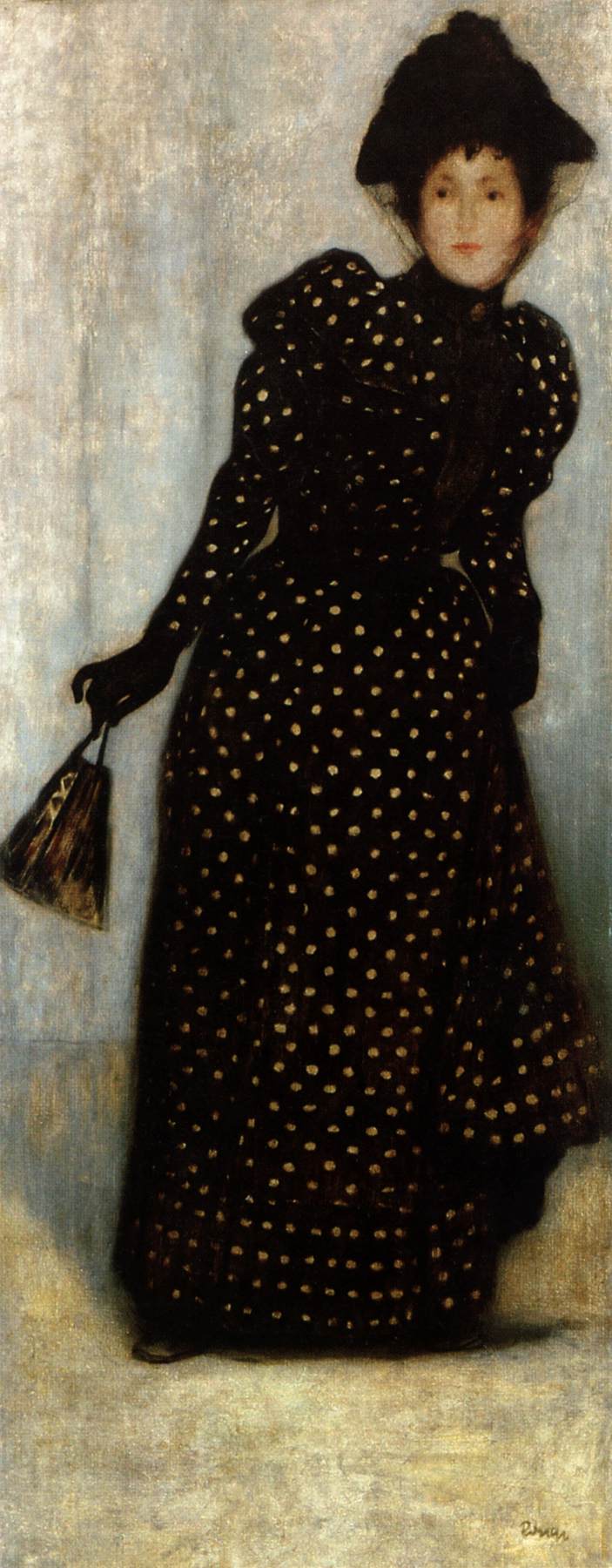 Woman Dressed in Polka Dots Robe
