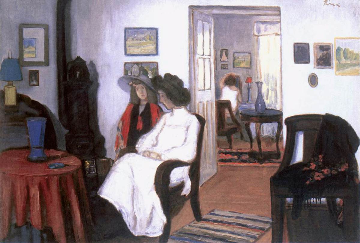 White Wall, Brown Furniture