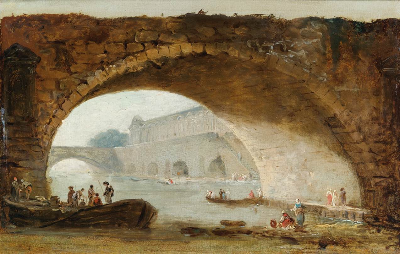 Imaginary View of the Louvre through the Arch of a Bridge