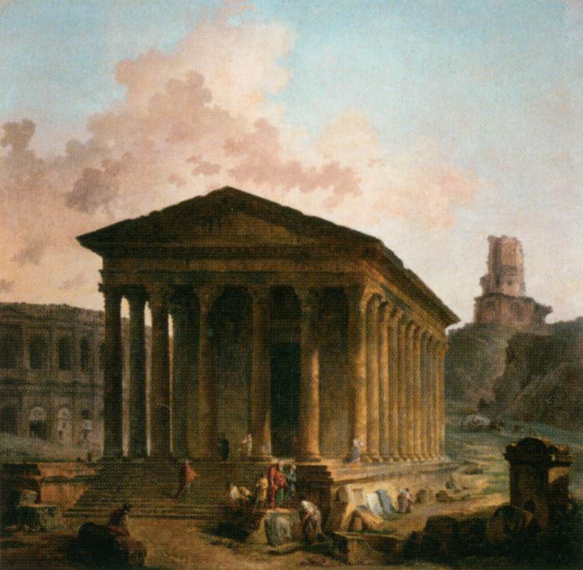 The Maison Carrée, the Arenas and the Magne Tower in Nimes